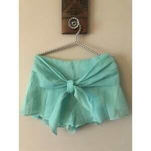 NWT JOA Womens Size L Mint Green Shorts Tie Front